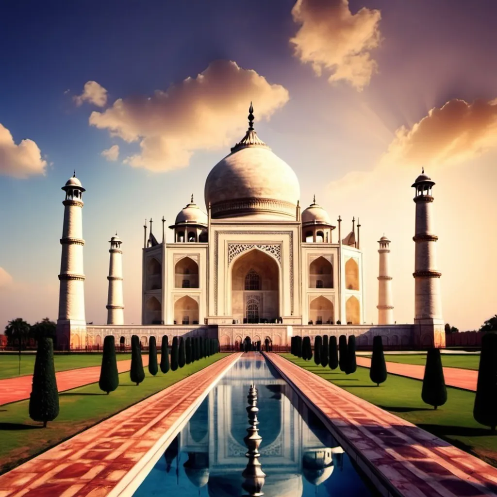 Prompt: Create a picture of travel agency with name of Taj Travels