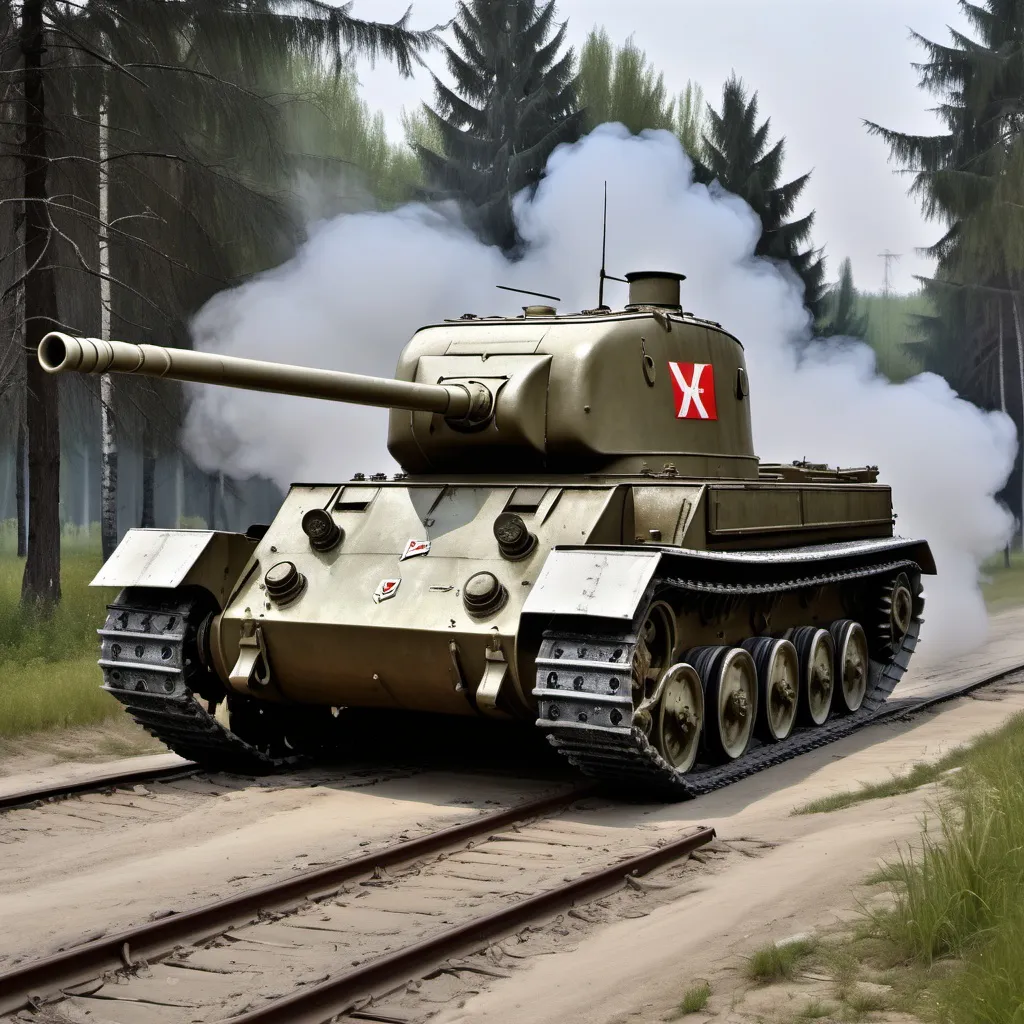 Prompt: KV-2 tank