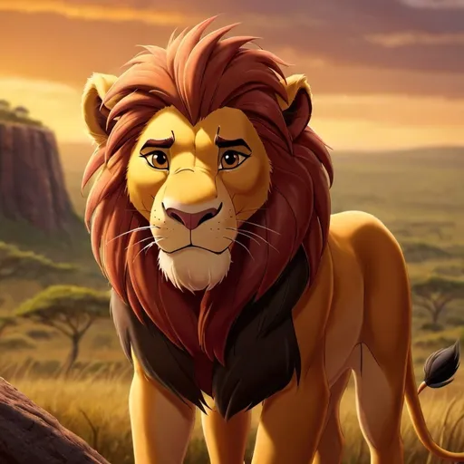 Prompt: lion king wild