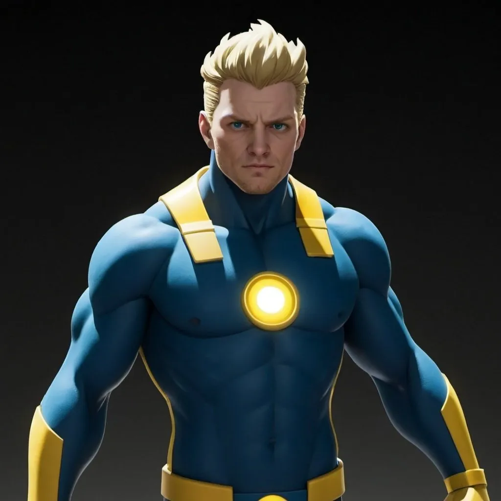 Prompt: The Immortal from invincible, with blonde hair. 