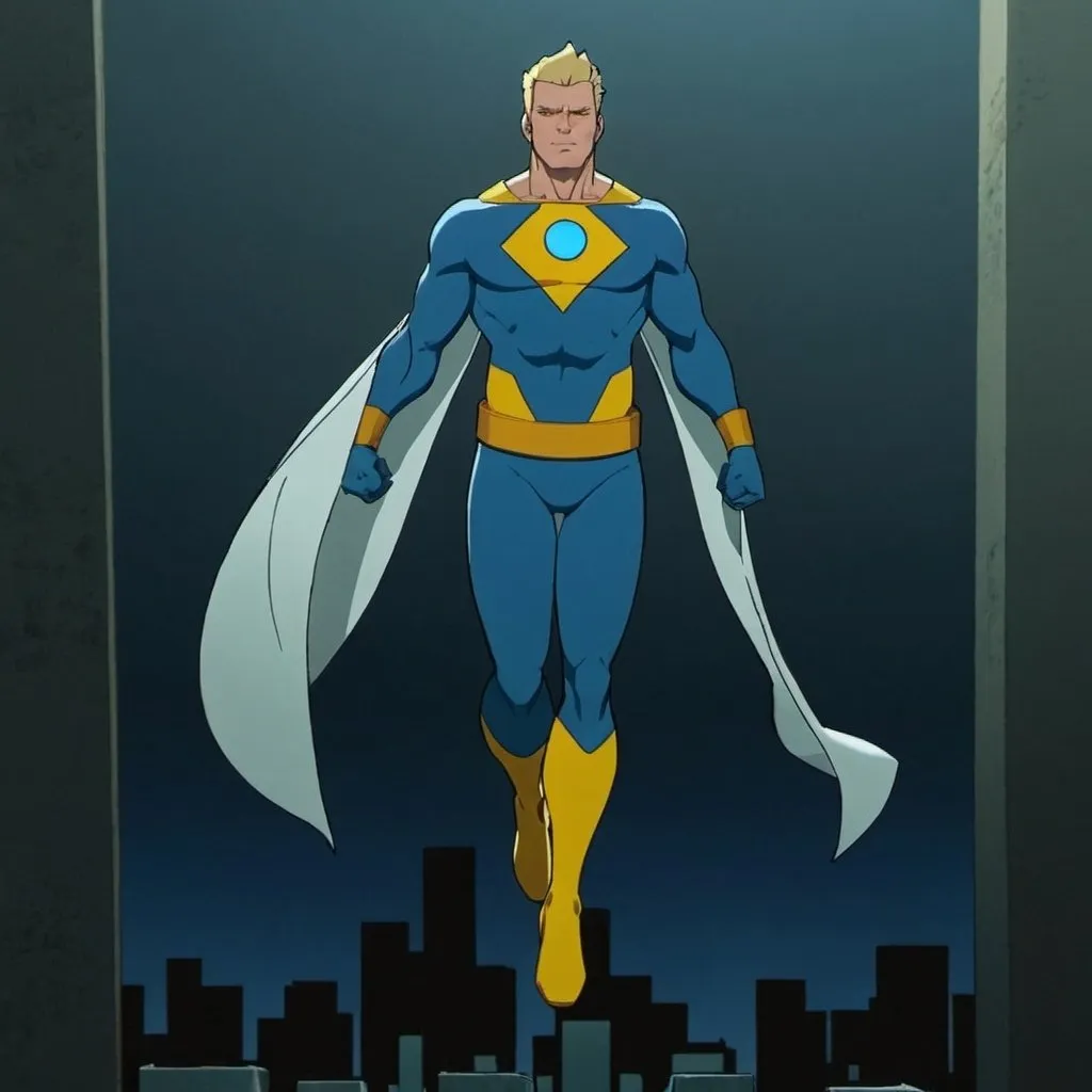 Prompt: The Immortal from invincible, with blonde hair. 