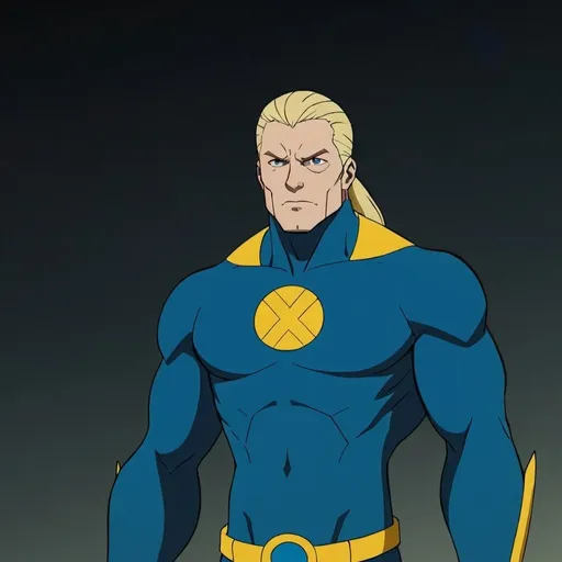 Prompt: The Immortal from invincible, with blonde hair. 