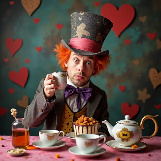 Prompt: Mad hatter’s tea party