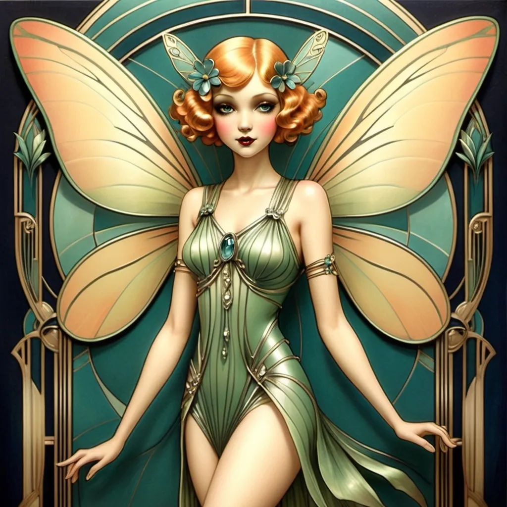 Prompt: Art deco fairy