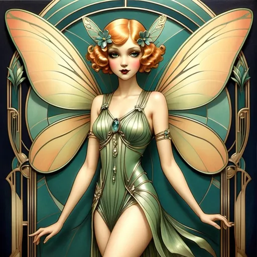 Prompt: Art deco fairy