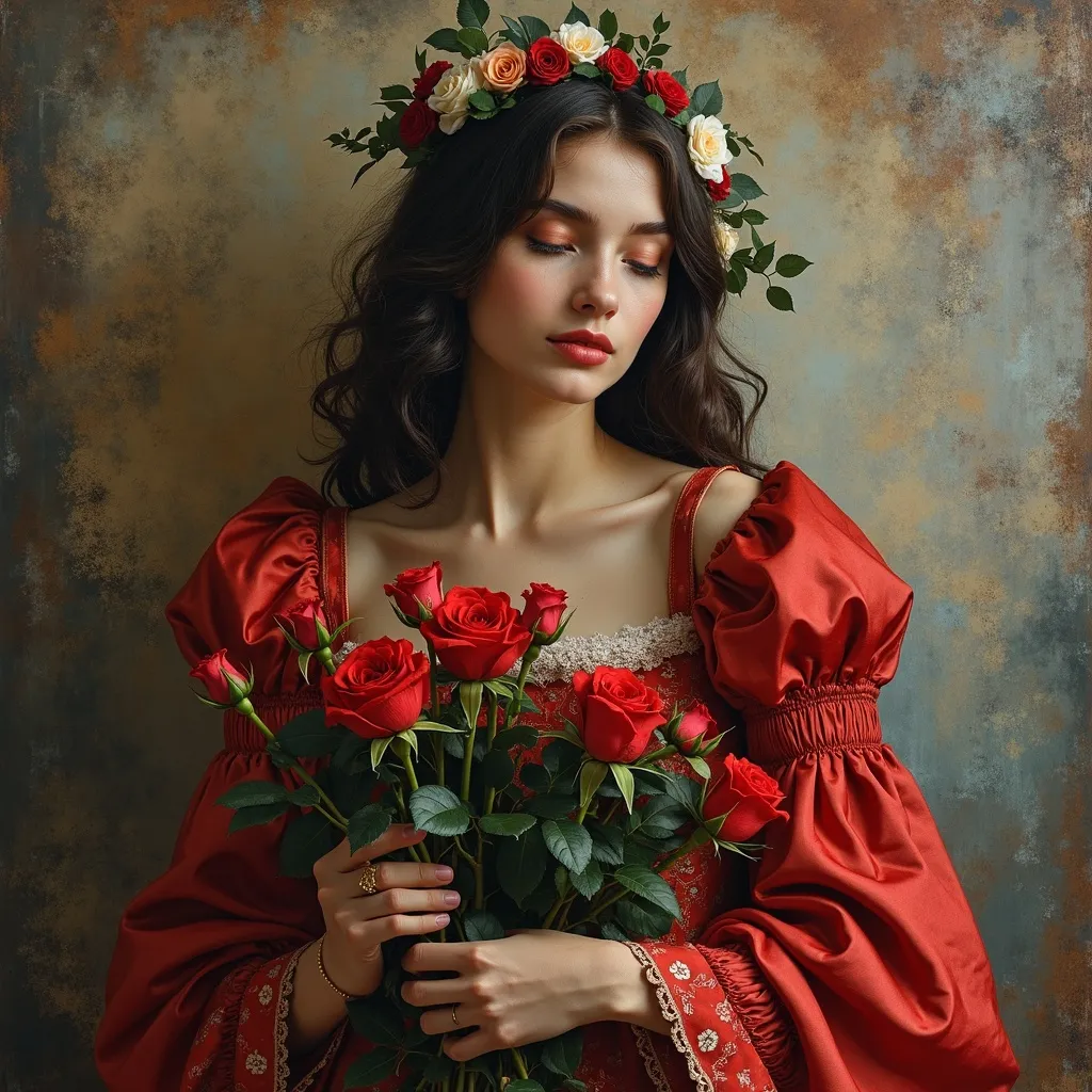 Prompt: Lady of the roses 