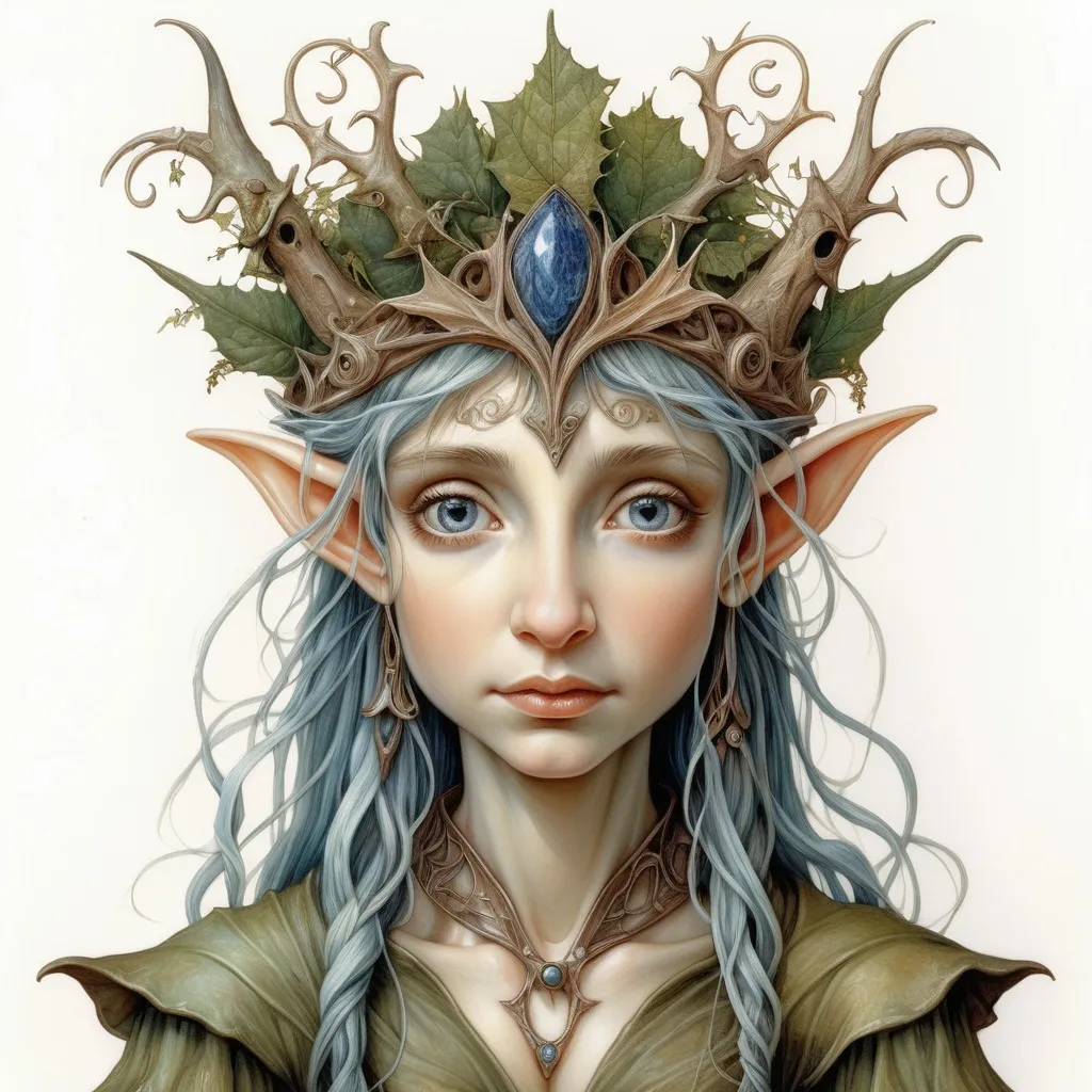 Prompt: (Elf), inspired by (Brian Froud) style, intricate details, whimsical features