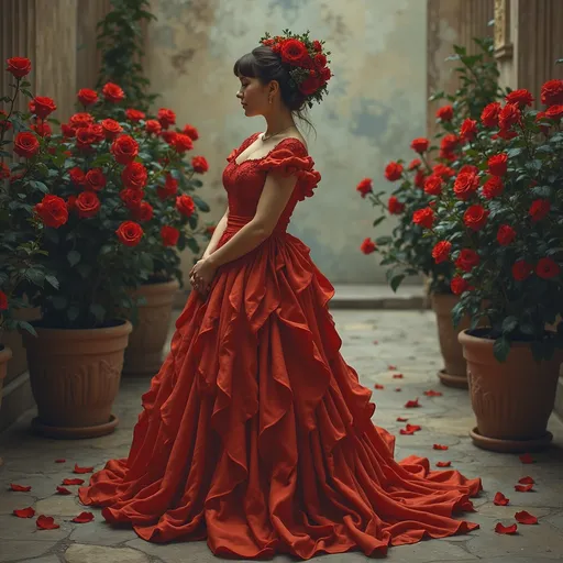 Prompt: Lady of the roses 