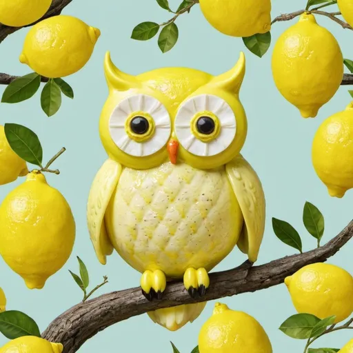 Prompt: Lemon owl