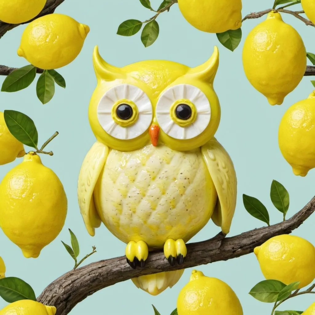 Prompt: Lemon owl