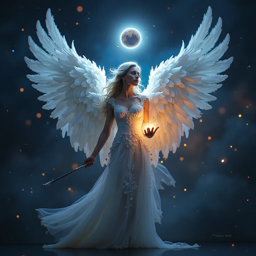 Prompt: Intergalactic space angel