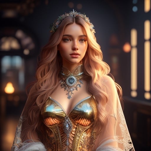 Prompt: Intricately detailed front facing elaborate beautiful mermaid, intricate glistening face, bright eyes, prismatic crystal clear dress, long hair, hyperdetailed painting by Ismail_Inceoglu Tom Dan , CGSociety, ZBrush Central, fantasy art 4K, under water Crystal Palace in background digital painting, digital illustration, extreme detail, digital art, ultra hd, vintage photography, beautiful, tumblr aesthetic, retro vintage style, hd photography, hyperrealism, extreme long shot, telephoto lens, motion blur, wide angle lens, deep depth of field, warm, anime Character Portrait, Symmetrical, Soft Lighting, Reflective Eyes, Pixar Render, Unreal Engine Cinematic Smooth, Intricate Detail, anime Character Design, Unreal Engine, Beautiful, Tumblr Aesthetic,  Hd Photography, Hyperrealism, Realistic, Detailed, Olga Shvartsur, Svetlana Novikova, Fine Art