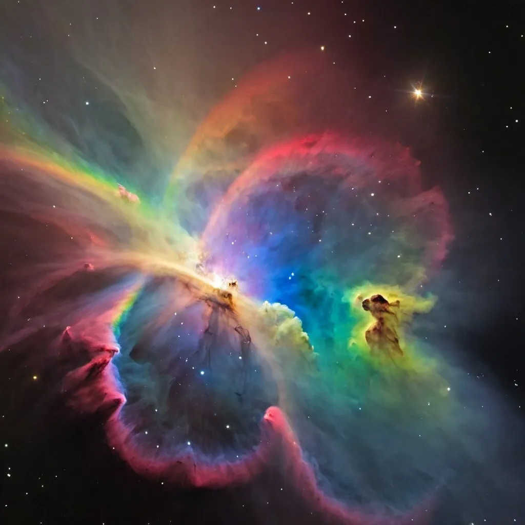 Prompt: Rainbow nebula 
