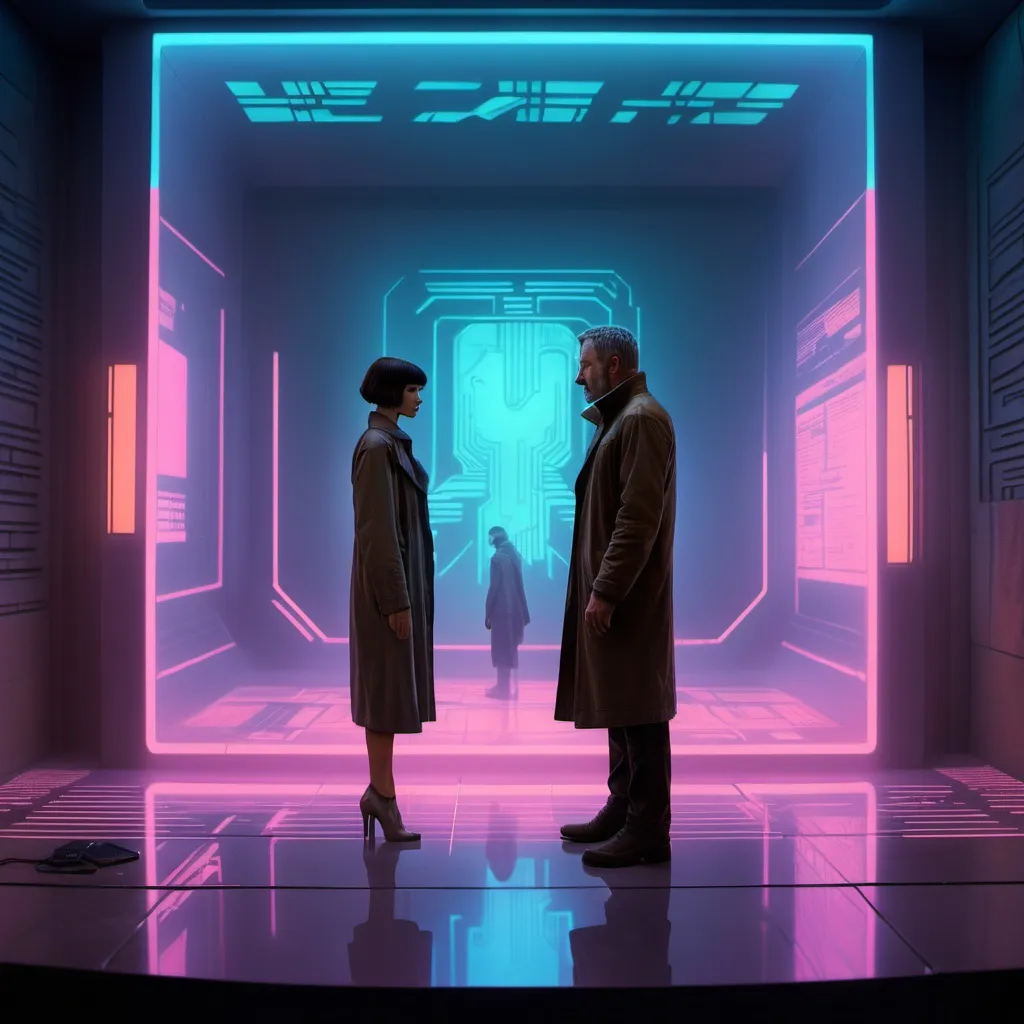 Prompt: Blade runner 2049 hologram