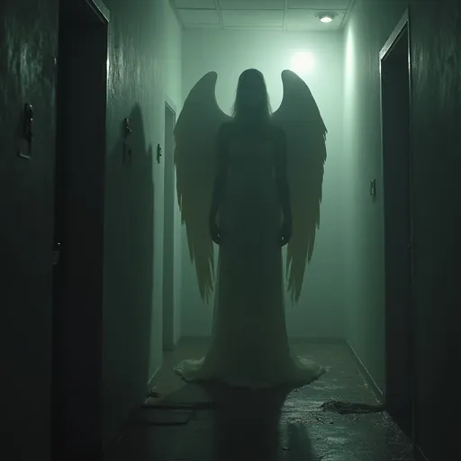 Prompt: Hello there, the angel from my nightmares, the shadow in the background of the morgue