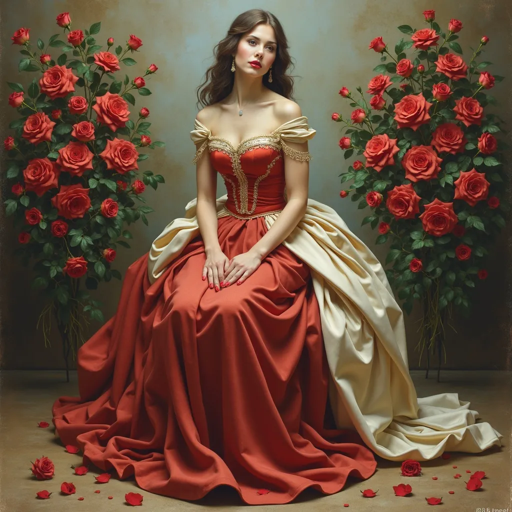 Prompt: Lady of the roses 