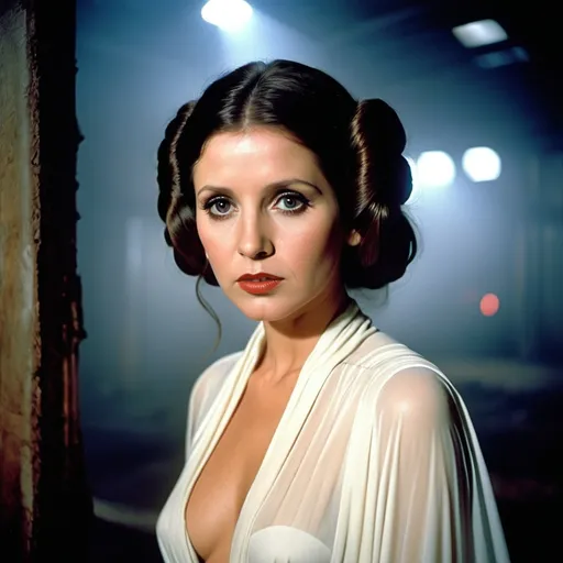 Prompt: By Dario Argento & Clive Barker ::
35mm 1970s photo close portrait of Princess Leia in an abandandonned and foggy hangar ::
Eerie and horror movie atmosphere