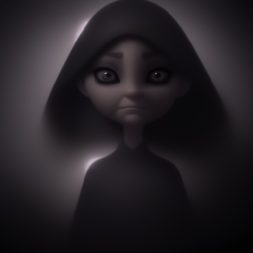 Prompt: Illustrate an enigmatic figure in a dimly lit room, surrounded by shadows. Use facial expressions and body language to convey a sense of mystery and manipulation. Fantasy blending realism with whimsy

