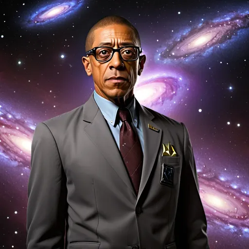 Prompt: Gustavo fring in the galaxy