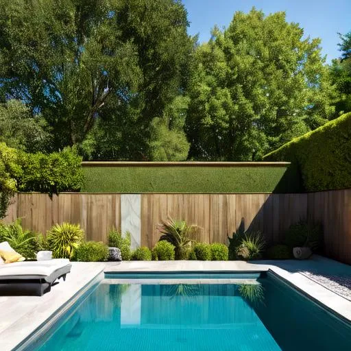 Prompt: luxury backyard swimming pool oasis