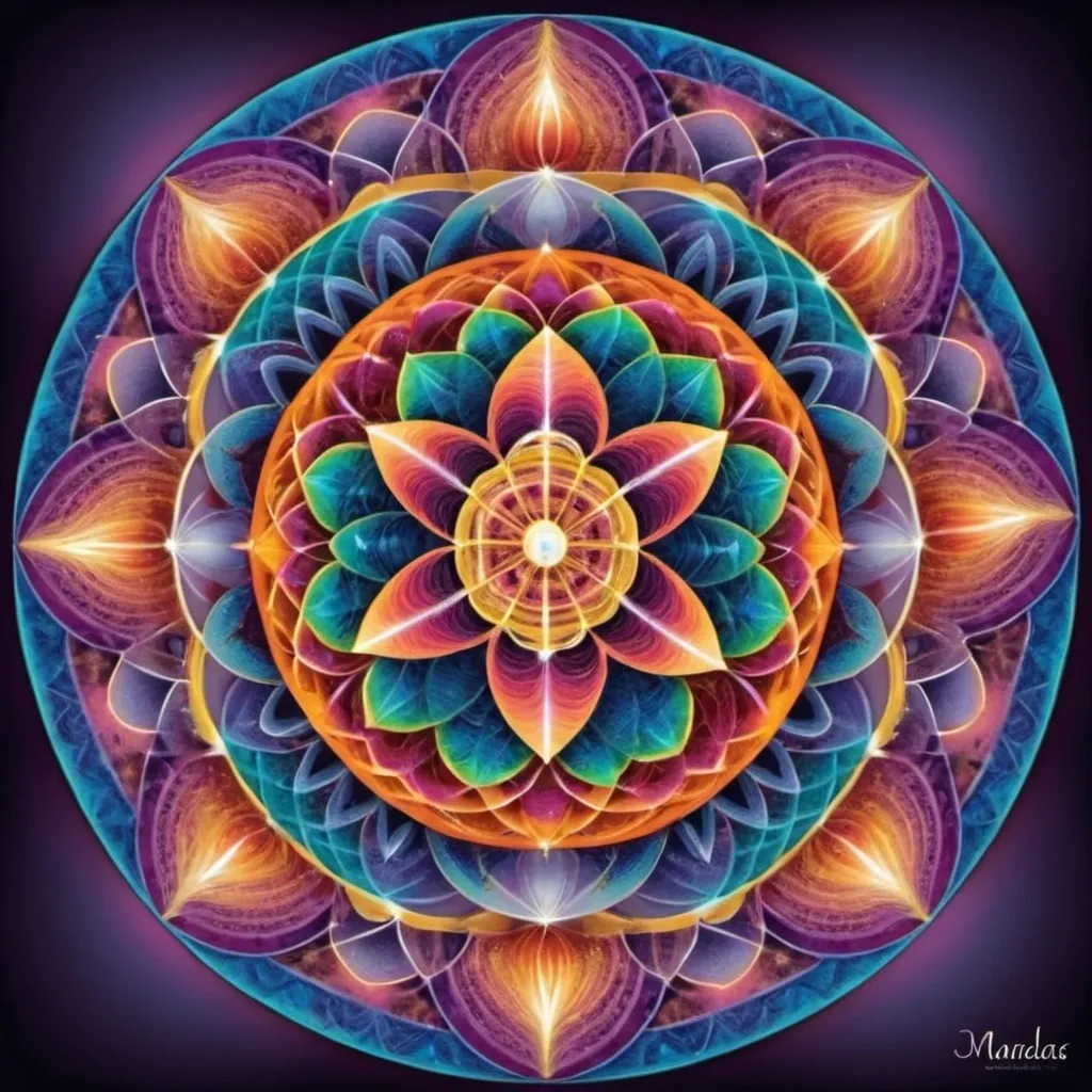 Prompt: Sacred colorful Geometry Mandelas
