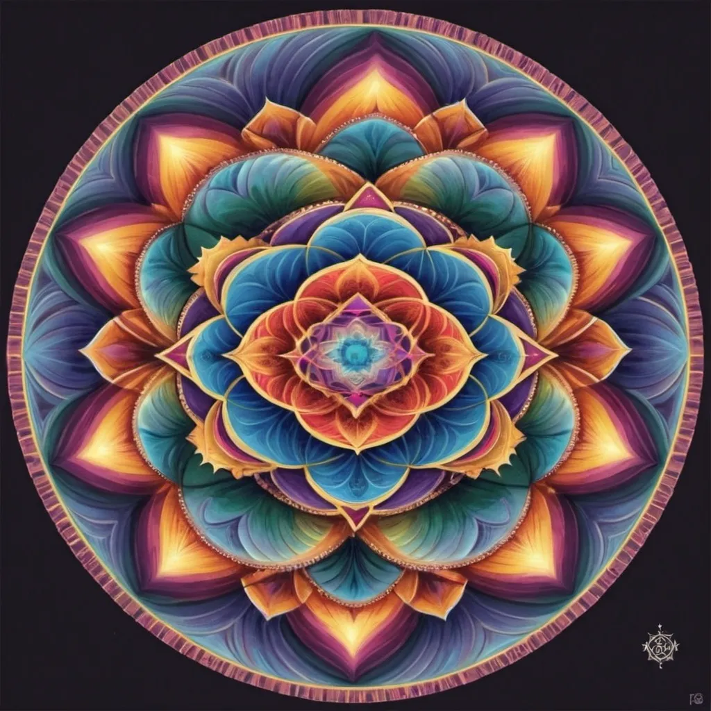 Prompt: Sacred colorful Geometry Mandelas
