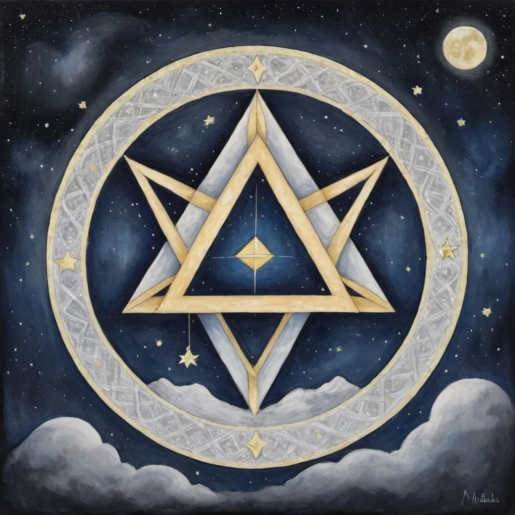 Prompt: merkaba over the moon

