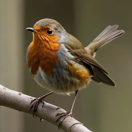 Prompt: A terrifying robin flying and plucking out the eyes of observers, which it gobbles down.
