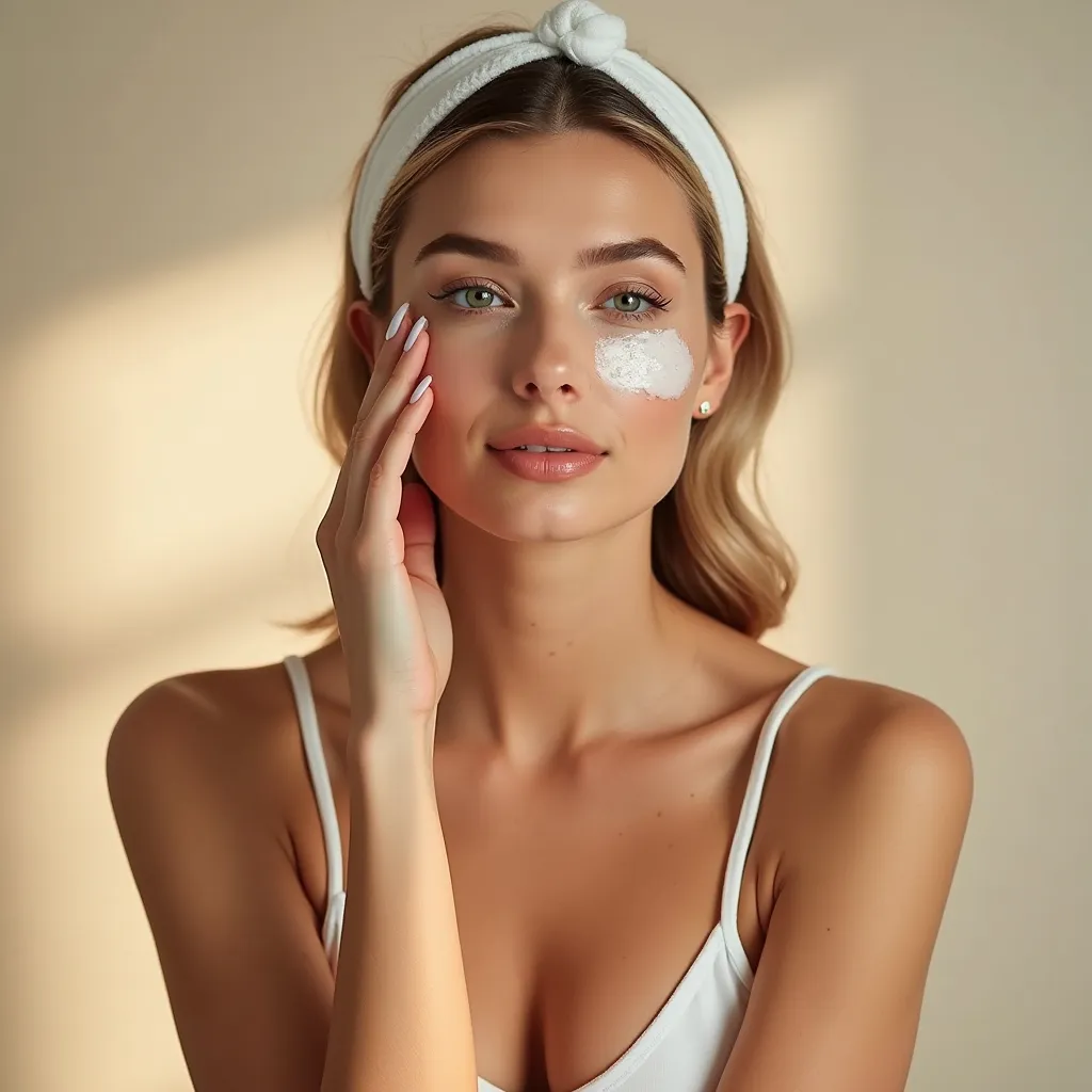 Prompt: Crée moi une image catchy pour une page de beauté et skincare à publier en épingle sur pinterest
De préférence dans la photo une belle femme entrain de prendre soin d’elle