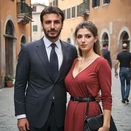 Prompt: Italian man and woman