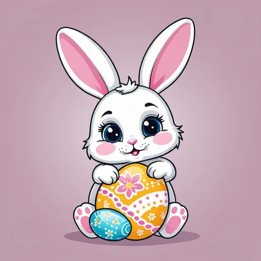 Prompt: make me a picture of a very cute easter bunny

clipart please.  make it drawing style


