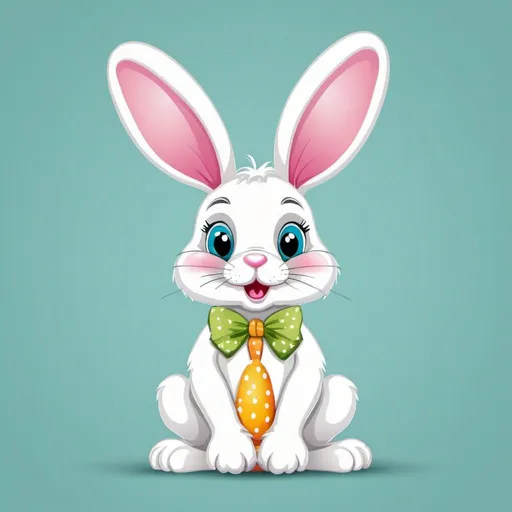 Prompt: make me a picture of a very trendy easter bunny

clipart please



