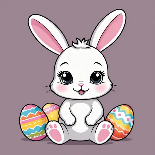Prompt: make me a picture of a very cute easter bunny

clipart please.  make it drawing style


