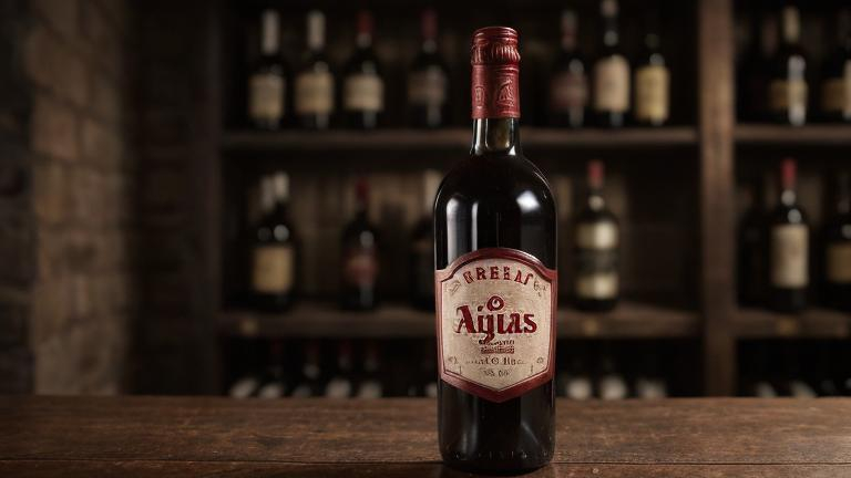 Prompt: Old image of a bottle
"Aguas Frias" label
Red wine"
Reservation
1957
Photographic style