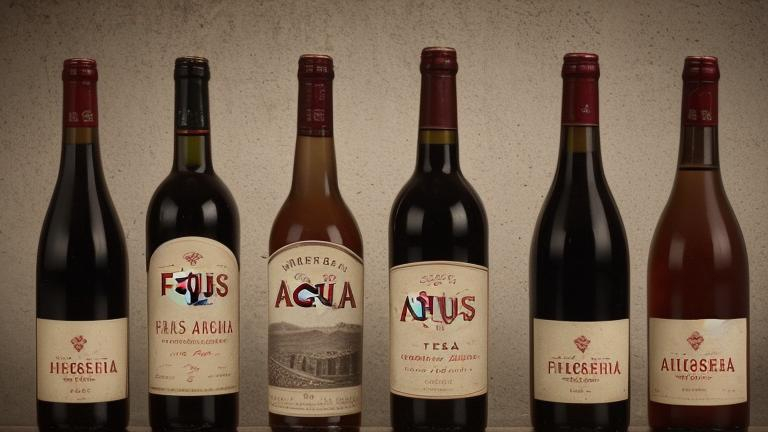 Prompt: Old image of a bottle
"Aguas Frias" label
Red wine"
Reservation
1957
Photographic style