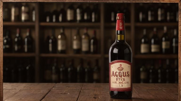 Prompt: Old image of a bottle
"Aguas Frias" label
Red wine"
Reservation
1957
Photographic style