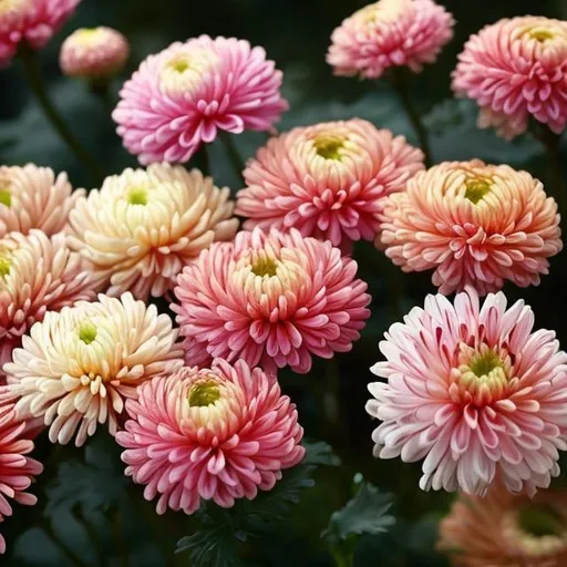 Prompt: chrysanthemums WITH THW WORD LOVE YOU
