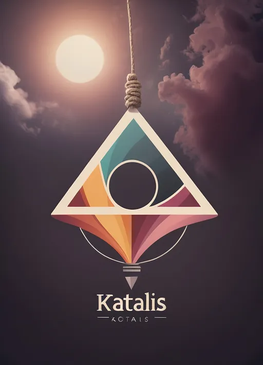 Prompt: Create a logo for 'Katalais,' an idea inspired by the word 'catalyze,' which aims to bring more presence into the world with help of physical artifacts. The brand is dedicated to helping people connect with the present moment and interact with reality to rediscover themselves and others. The design should be highly emotional and  deeply evocative, conveying emotions of love, inner change, and new perspectives. The tagline is To feel is radical