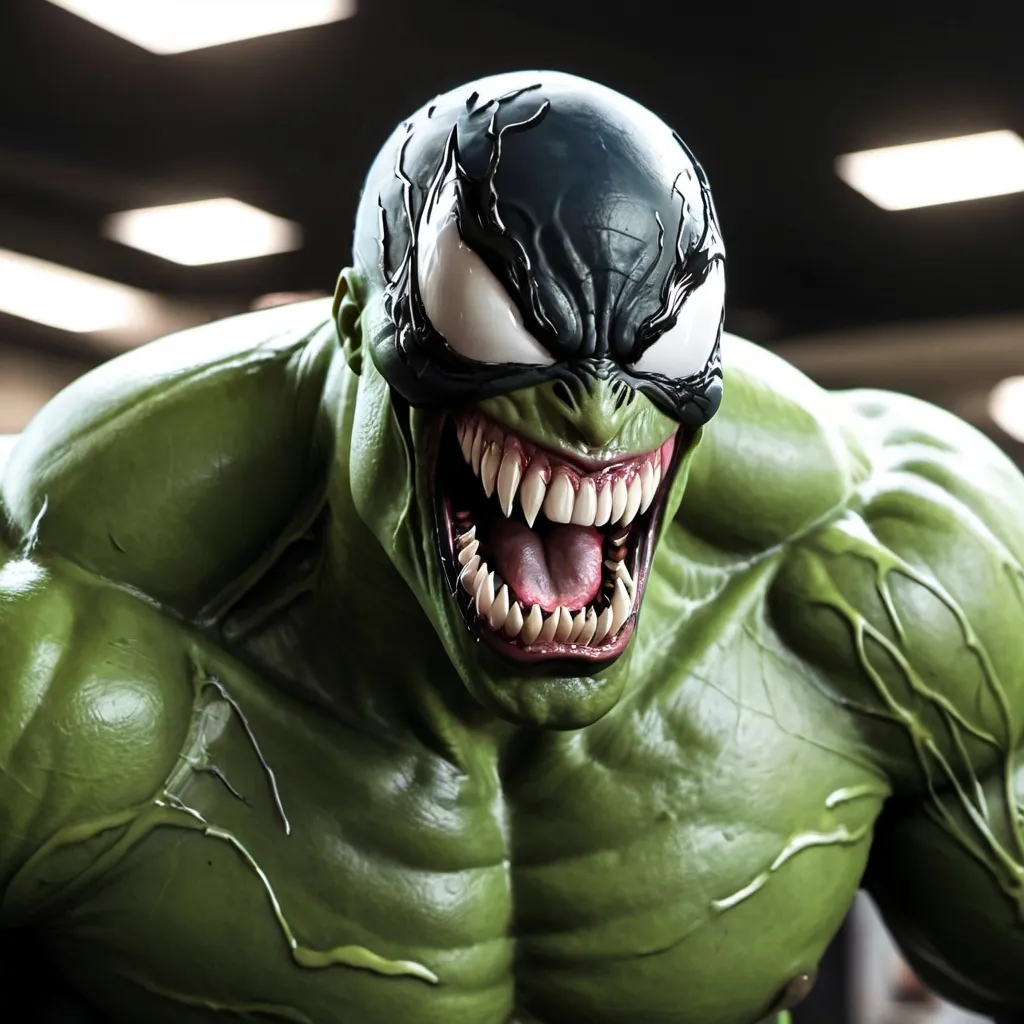 Prompt: Venom as hulk