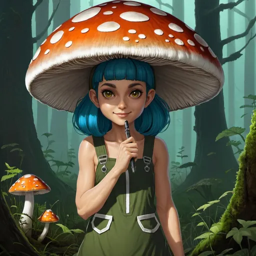 Prompt: Mushroom girl