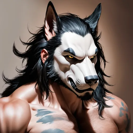 Prompt: Create a handsome Lobo, painting