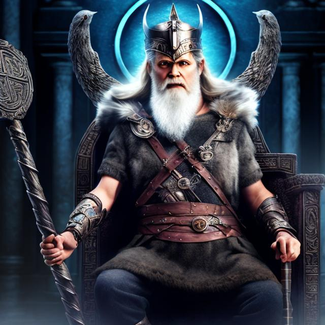 Prompt: The god Odin ,3D, ultra hd