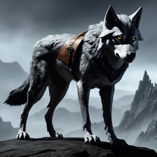 Prompt: The Fenris Wolf. ultra hd