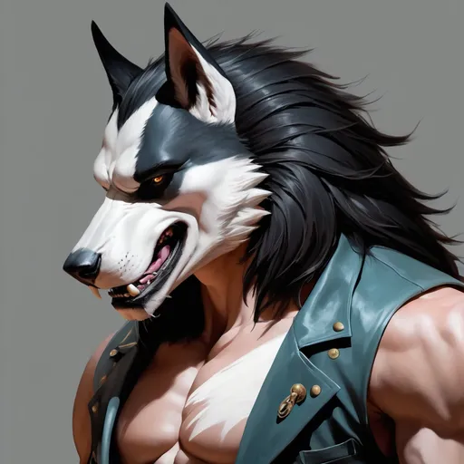 Prompt: Create a handsome Lobo, painting