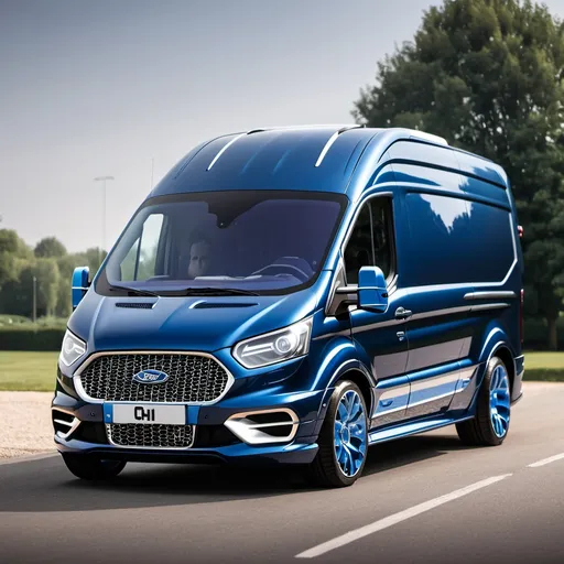 Prompt: Ford transit van Bugatti Chiron combined