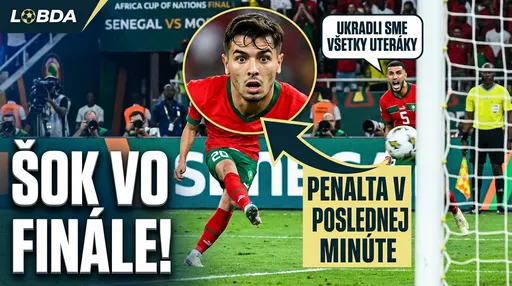 Prompt: Prompt (English):
Create a high-impact YouTube thumbnail for a football news video on a Slovak YouTube channel called âLobdaâ.
Main topic: Senegal won against Morocco in the final of african cup. Brahim Diaz did not score penalty.
I would like to create a picutre from TV view of the moment when Brahim Diaz is taking penalty in the final of African cup against Senegal with arrow and text next to him saying: Penalty kick in the last minute.
Text in Slovak lanaguage please.
Also there should be behind goal a moroccon player saying: We stole all towels.
Also in Slovak
Key person or team: Brahim Diaz
Emotion to convey: drama, shock, no sportmanship from Morocco
The thumbnail should follow YouTube best practices for football news:
Ultra-clear main subject (one football player, coach, or club logo only)
Strong facial expression or dynamic football action
Bold, dramatic lighting and high contrast
Clean background with subtle stadium or football-related elements
Cinematic, modern sports-news style
Add short, bold, readable text (2â4 words max) in Slovak language, written in uppercase, for example:
âVEÄœKĂ PRESTUPâ
âĆ OK VO FUTBALEâ
âOFICIĂLNE!â
Text should:
Use a thick sans-serif font
Be placed on the left or right side, not covering the face
Have strong contrast (yellow/white text with dark outline)
Color grading:
Vibrant but professional
Football news aesthetic (greens, dark blues, yellows, whites)
Composition:
Optimized for small screens (mobile-first)
Subject zoomed in (face or upper body fills most of the frame)
Aspect ratio 16:9
Mood:
Urgent, news-breaking, click-worthy but trustworthy
Do NOT include:
Too much text
Watermarks
Blurry faces
The final image should look like a top-tier European football news YouTube thumbnail, appealing to Slovak football fans.