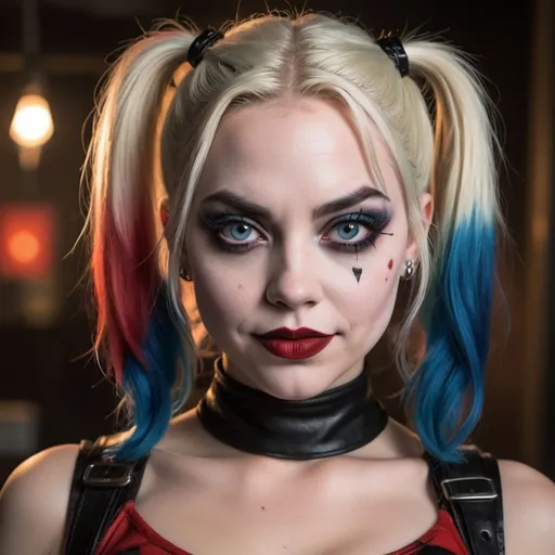 Prompt: Amy lee as harley quinn