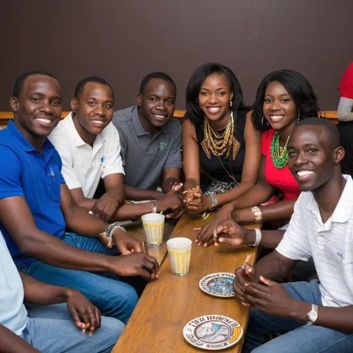 Prompt: African high school reunion hangout