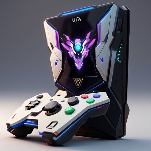 Prompt: a game console looks futuristic