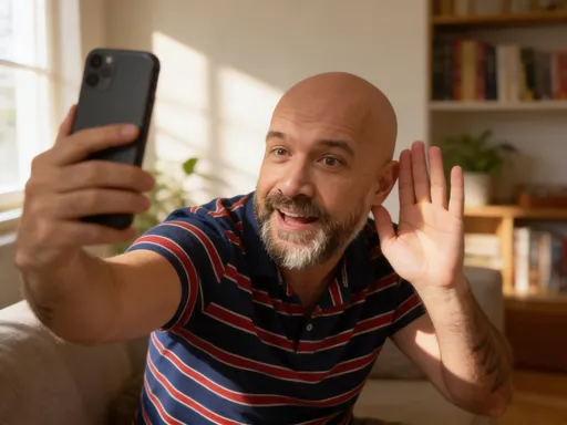 Prompt: @Vbkj8M3tiX2Ro3fbyQuG Is on FaceTime holding his phon, waving and saying hello but couldn’t hear from the person